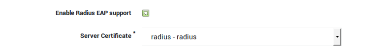Radius Server Certificate