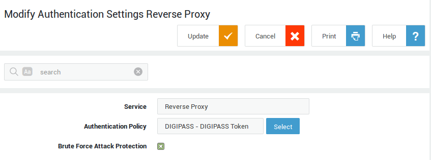 Reverse Proxy Authentication Policy