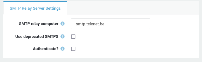 SMTP Configuration
