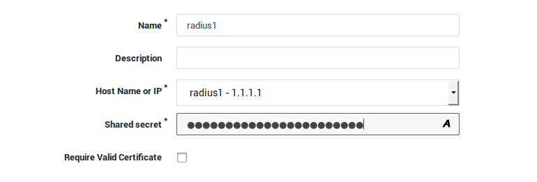 Adding a Radius Client
