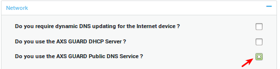 DNS Feature Activation