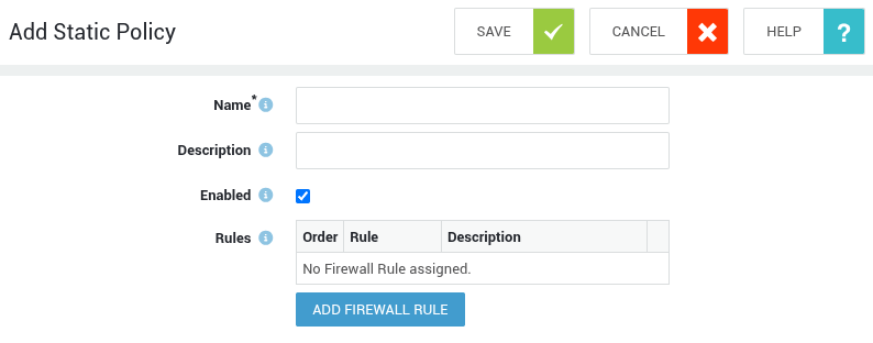 Creating a New Firewall Policy