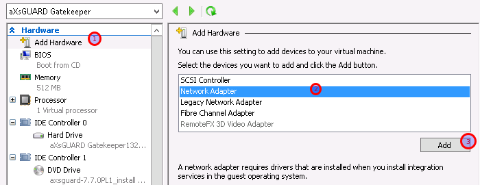 Adding Network Adapters