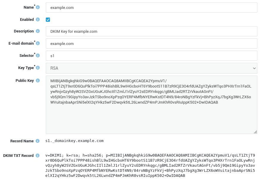 DKIM TXT Record