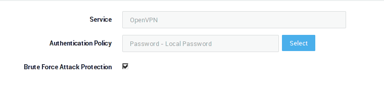 Setting the Authentication Policy for OpenVPN