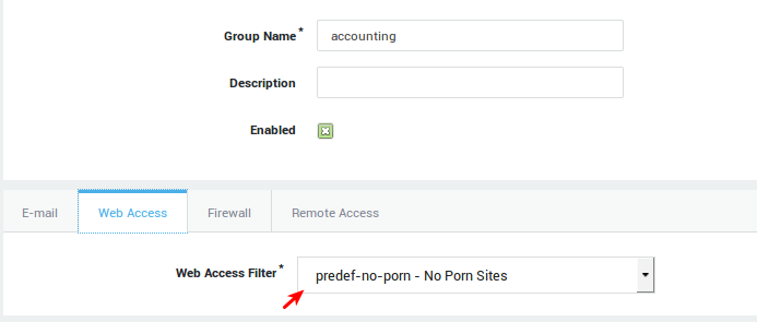 Configuring the Group Web Access Settings