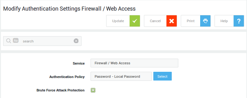title="Web Access Authentication Policy