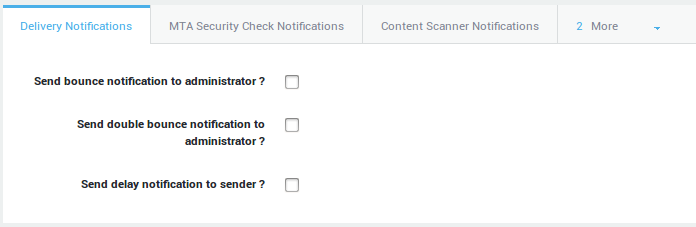 Delivery Notification Settings